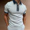 Thumbnail: New Men Polo Shirt Long Sleeve Fashion Print Zipper
