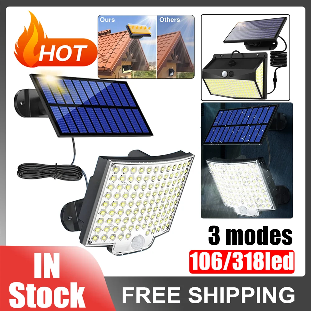 Solar Light Outdoor 106/308LED Super Bright Motion Sensor
