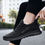 Thumbnail: Men Sports Flat Sneakers Non Slip Lace Up Fly Woven Mesh 