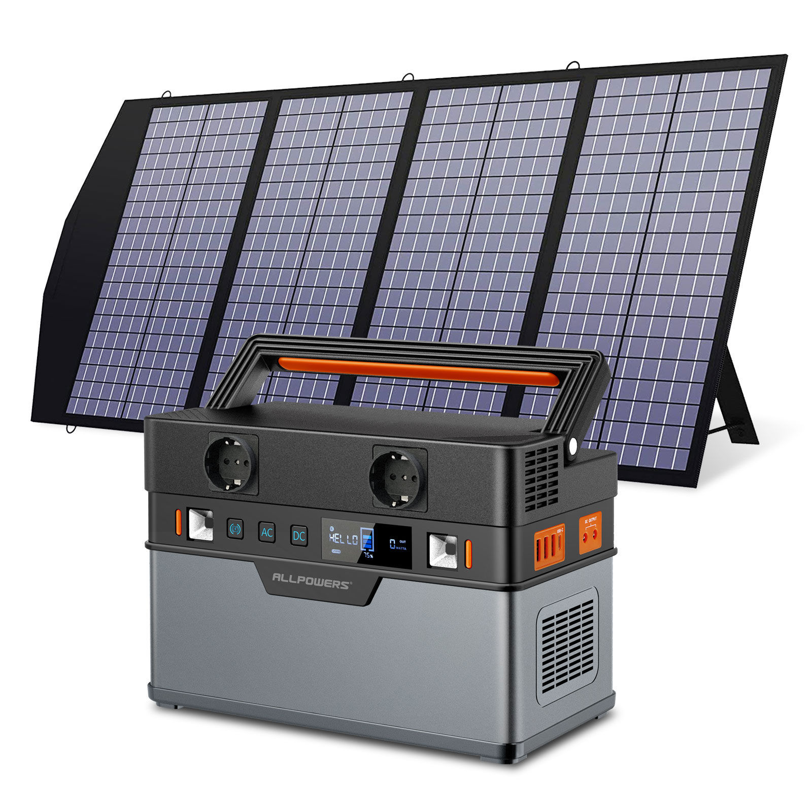  Solar Generator, 110V/220V Portable Power Station,Mobile Emergency 