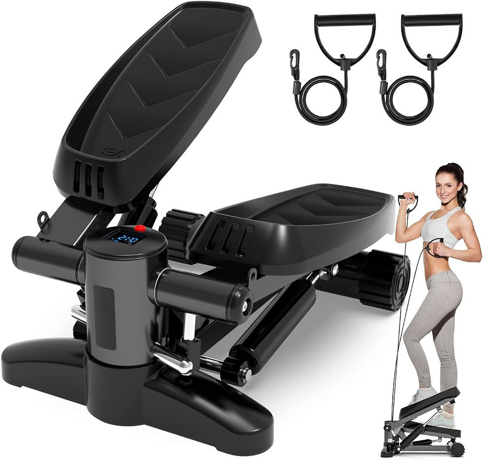 Steppers for Exercise, Mini Stepper Machine with Resistance Bands