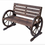 Thumbnail: Rustic Wooden Bench Garden Bench Patio Travel Wheel Stool
