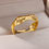Thumbnail: Stainless Steel Rings For Women Gold Color Zircon rings 