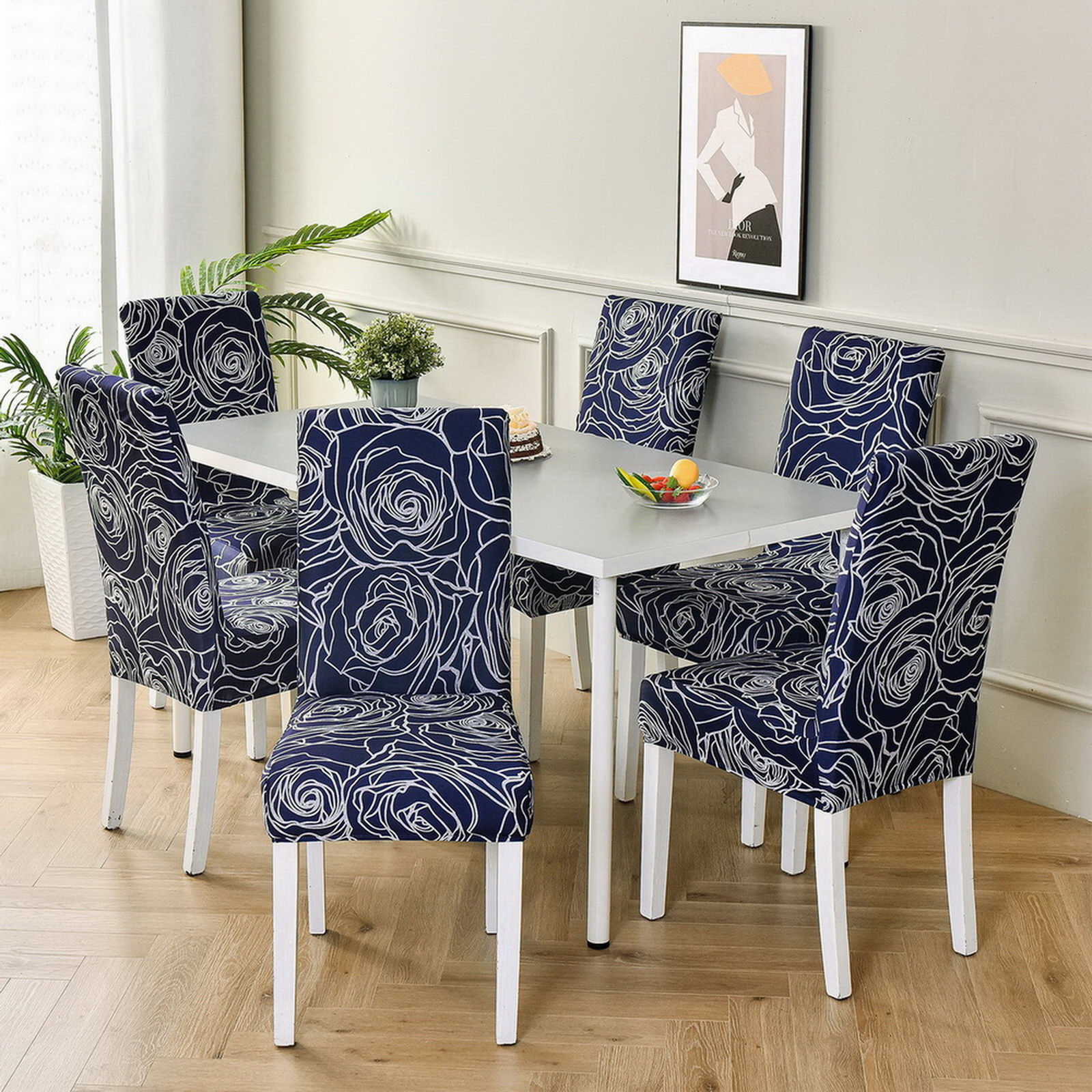 1pc Printed Elastic Stretch Chair Cover Spandex 