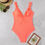 Thumbnail: Ruffled One-Piece Swimsuit For Women Sexy V-Neck 