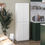 Thumbnail: 72" 4 Door Storage Cabinet, White Wardrobe Cabinet