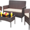 Thumbnail: Patio Furniture Sets All-Weather Conversation Set Outdoor Wicker 