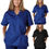 Thumbnail: Nurse Uniform Scrubs Tops Solid Color Surgical Uniforms 