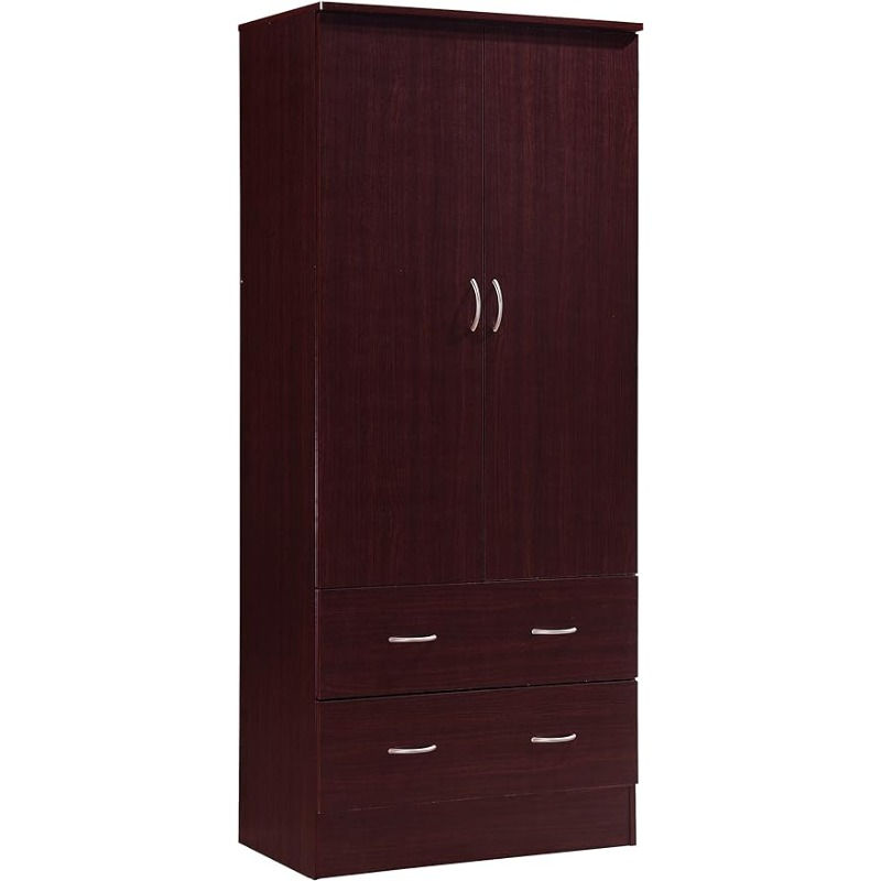 HODEDAH 2 Door Wood Wardrobe Bedroom Closet