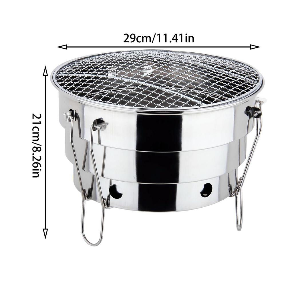 Portable Outdoor BBQ Grill Folding Split Stainless Steel