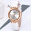 Thumbnail: Leather Belt Elegant Wristwatch Analog Crystal Casual Fashion 