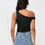 Thumbnail: Women s Crop Tops Tight Fitted Slash One Shoulder Sleeveless S