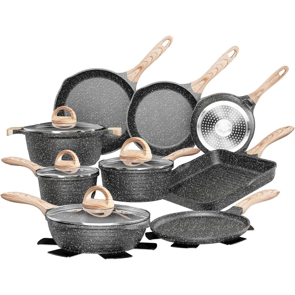 Pots and Pans Set Nonstick 23pcs, 