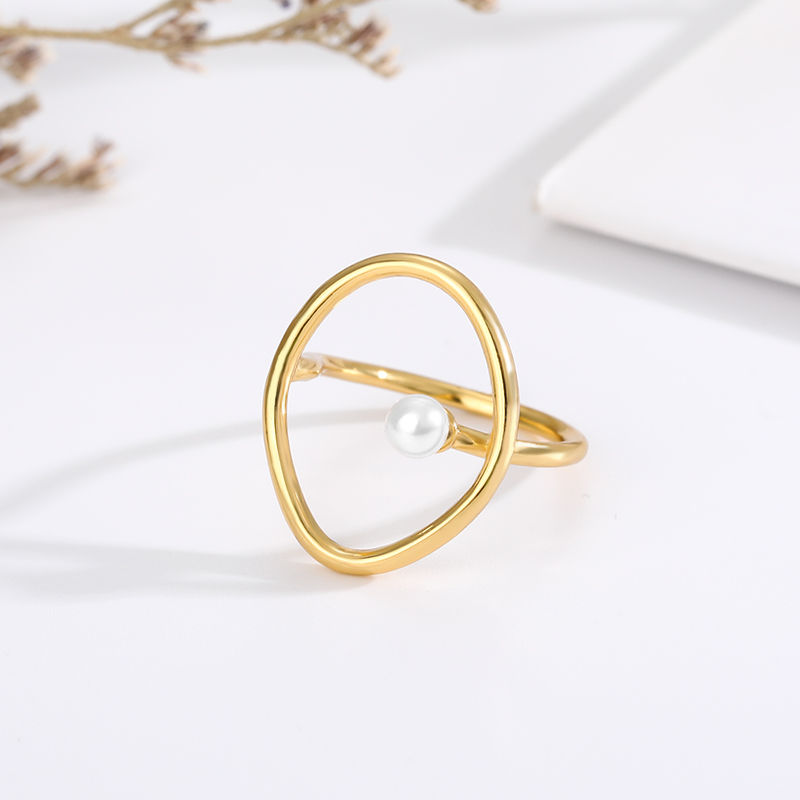 Ring Chic Girl Gift Ring For Women Jewelry Geometric Round Ring