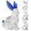 Thumbnail: Crystal Glass Rabbit Statue Spring Festival Mascot Easter Bunny 