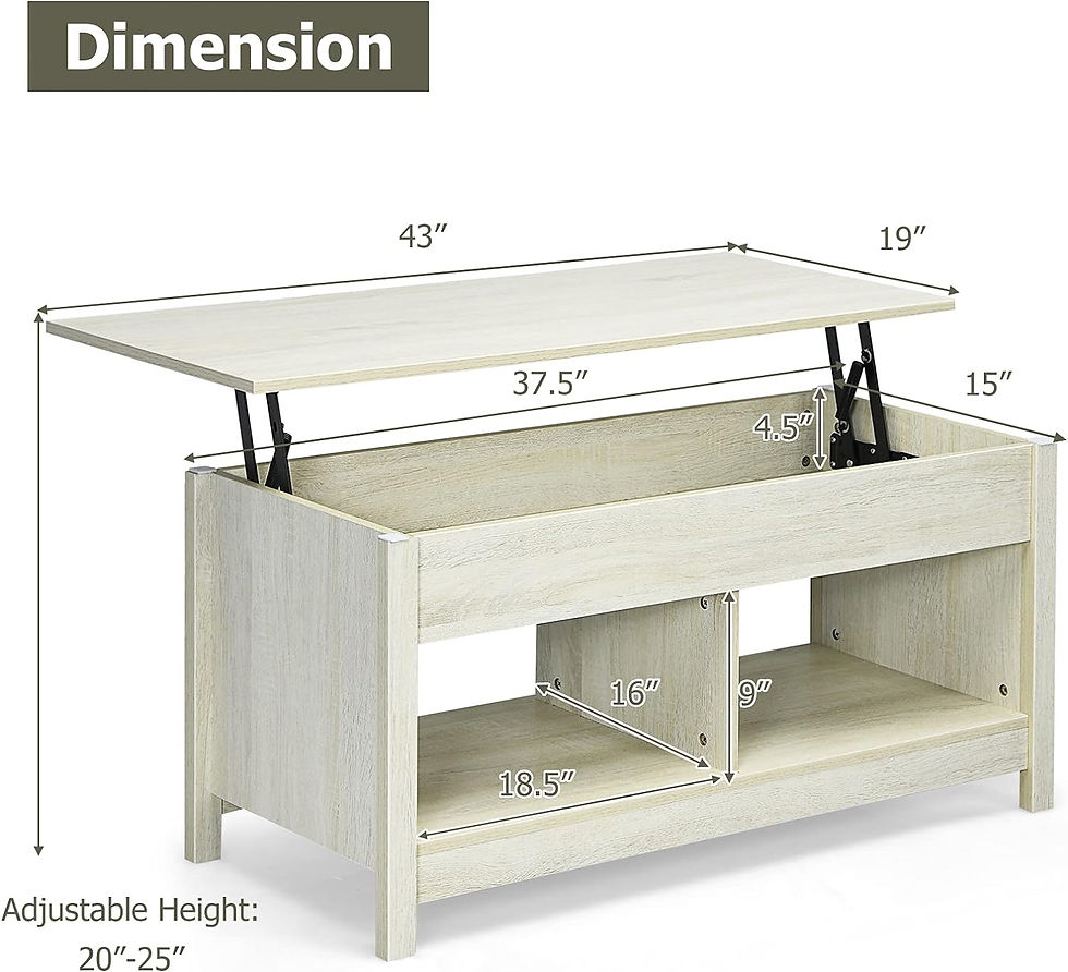 Coffee Table, Multifunctional Accent Furniture w/Hidden Compartment