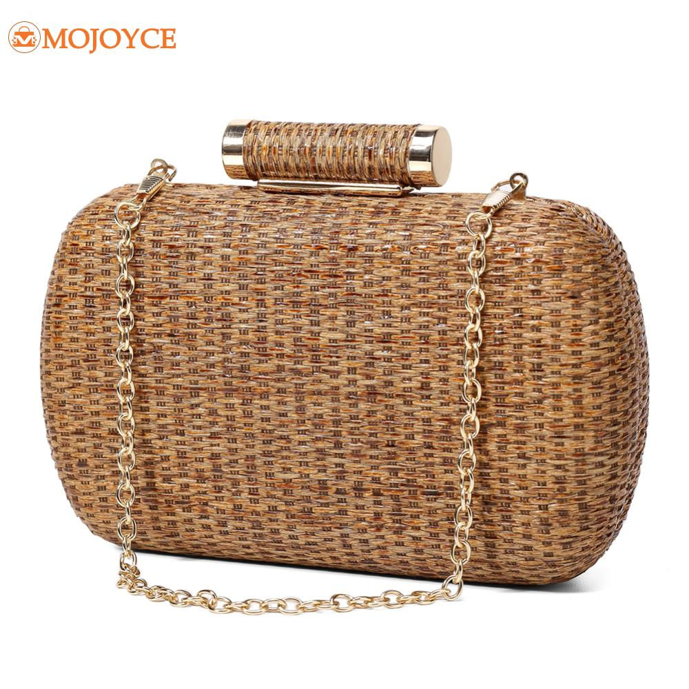 Summer Straw Weaving Evening Bag 2024 