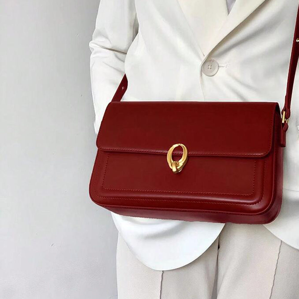 Women Underarm Bag PU Leather Flap Shoulder Bag