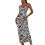 Thumbnail: Sexy Leopard Zebra Sleeveless Slip Dress Women Luxury Lace Up pped Dress