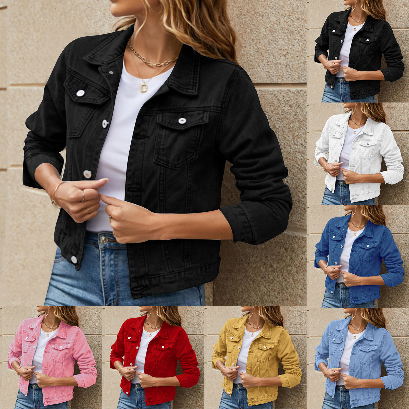 New Spring Autumn Women Denim Jacket