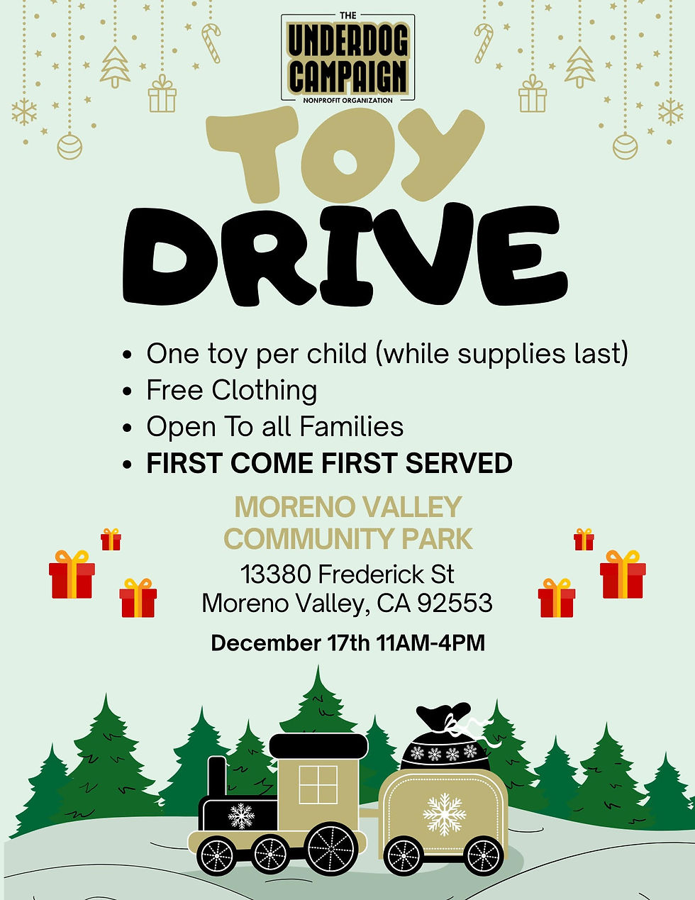 Toy Drive w/ The Underdog Campaign