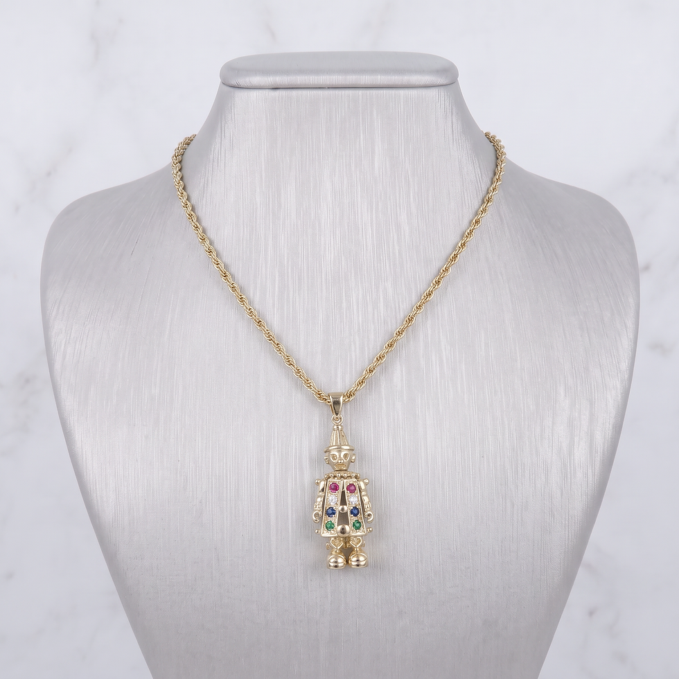 Thumbnail: Clown Doll Stone Set Pendant 