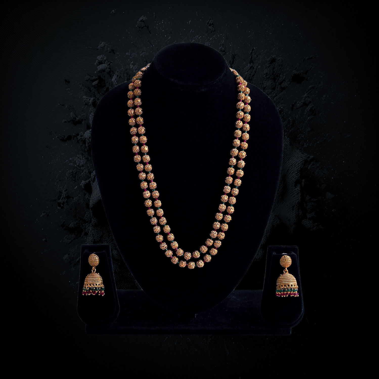 2 Layer Gold Beads Chain