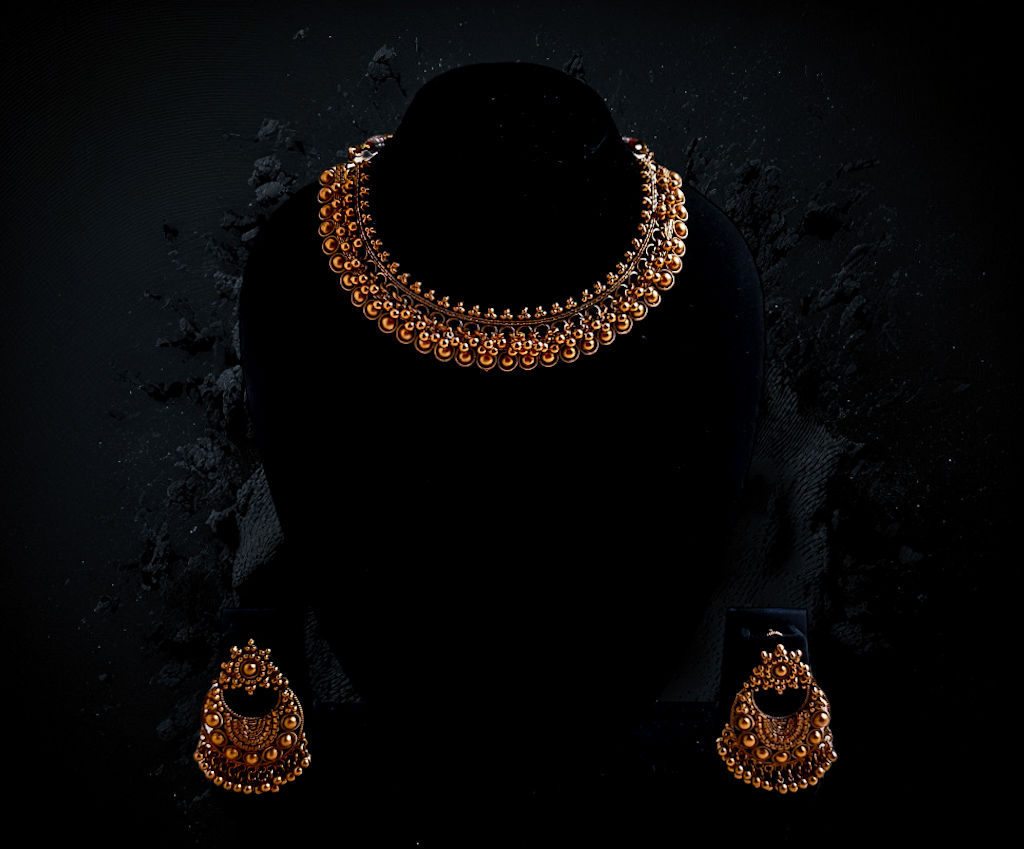 Premium Gold Beads Neckset