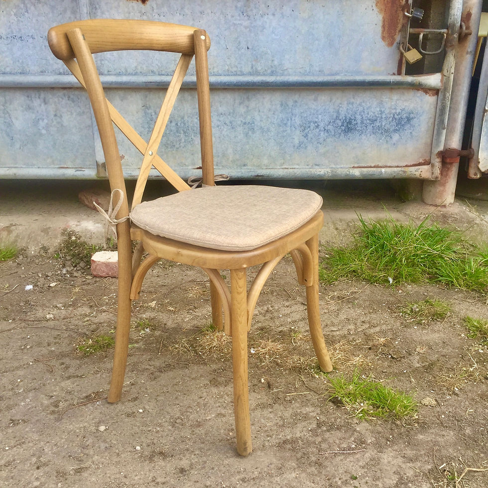 Thumbnail: Set of 4 Rustic Elm Cross Back Chair
