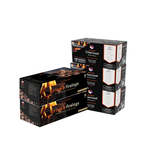 Charcoal + Firelogs Combo | Prime 6