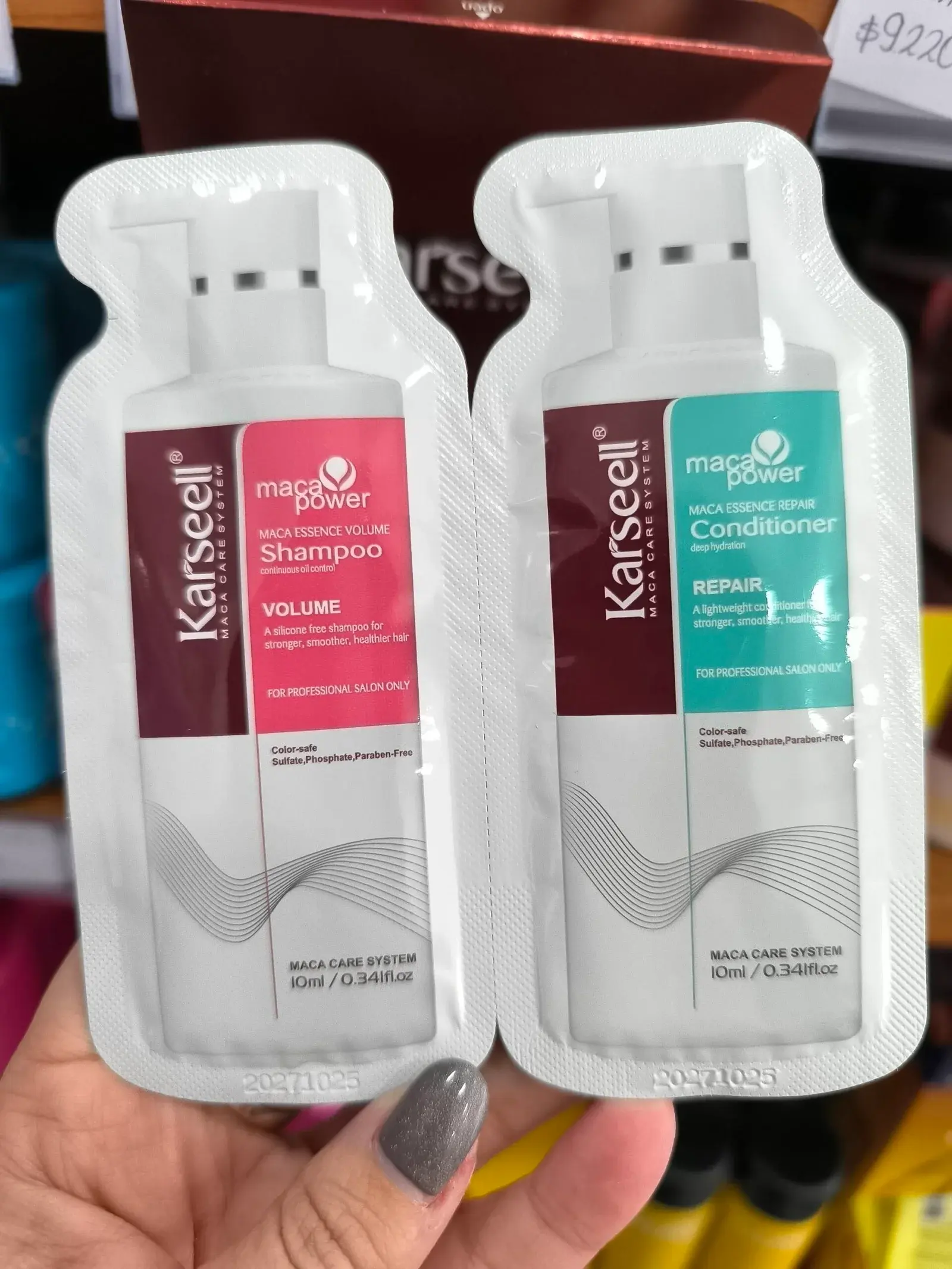 Sachet Shampo + Acondicionador de 10ml. Caja x 24