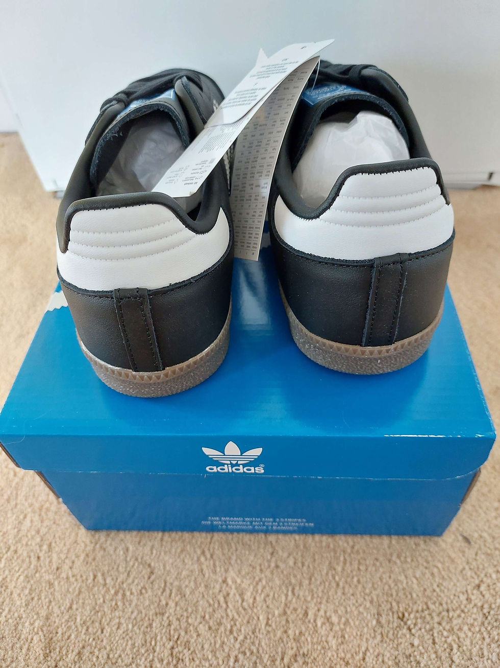 Thumbnail: ADIDAS SAMBA OG BLACK/WHITE TRAINERS UK SIZE 7- 12