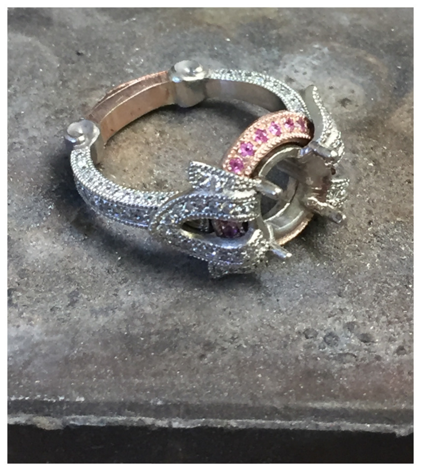 RIng before final center diamond