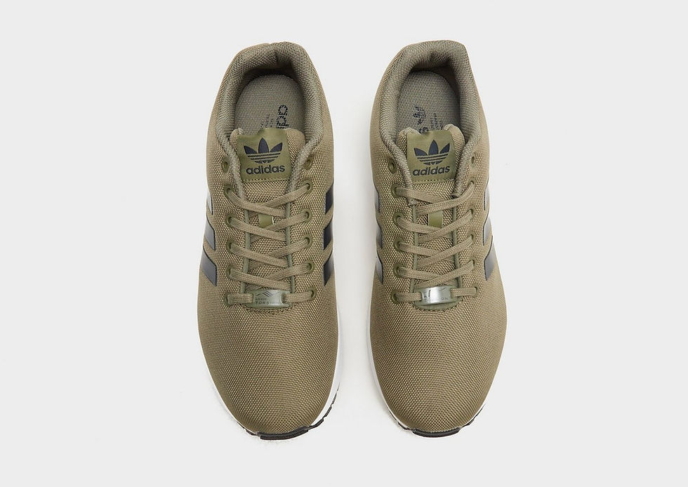 Thumbnail: ADIDAS ZX FLUX KHAKI TRAINERS UK 9-12