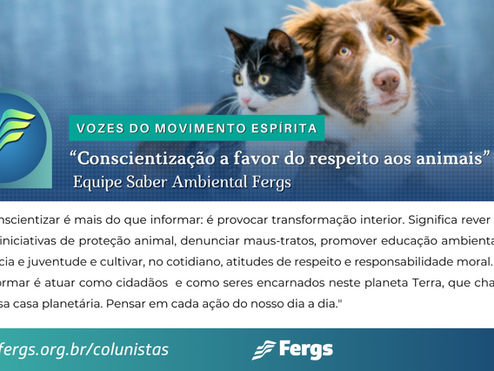 Conscientização a favor do respeito aos animais