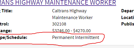 Caltrans Entry Level Position- Maintenance