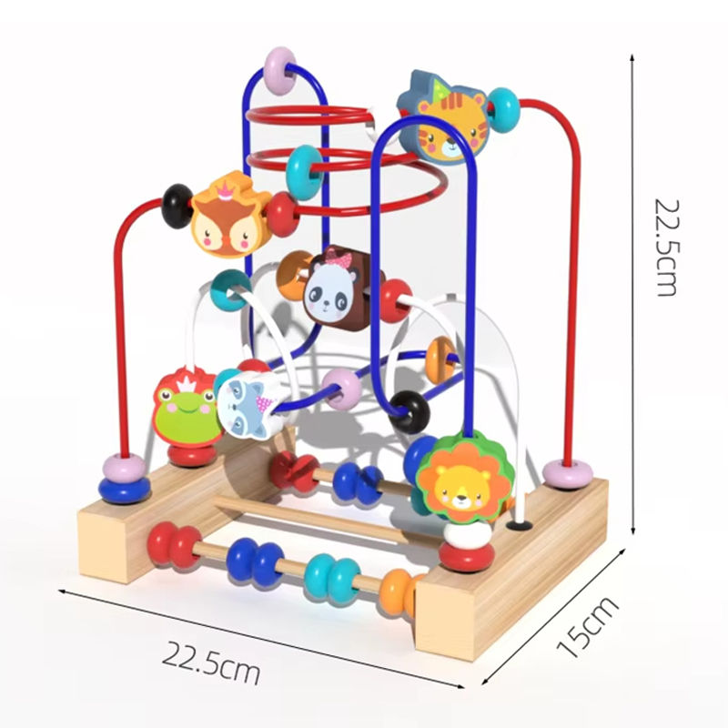 Miniatura: Montagna Russa a Perline in Legno - Gioco Educativo e Motorio Montessori