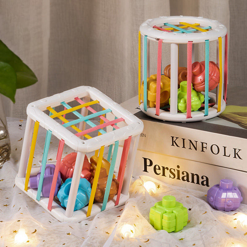 Miniatura: Cubo Classificatore Montessori con Elastici - Gioco Educativo e Motorio per Neon