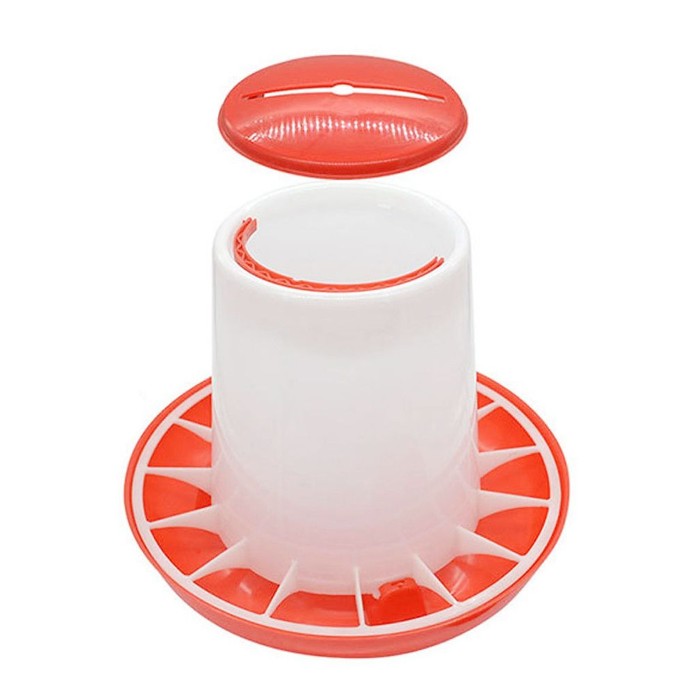 Thumbnail: Poultry Feeders Plastic 1.5Kg Reusable Chick Hen Quail Pigeon Feeding Watering T