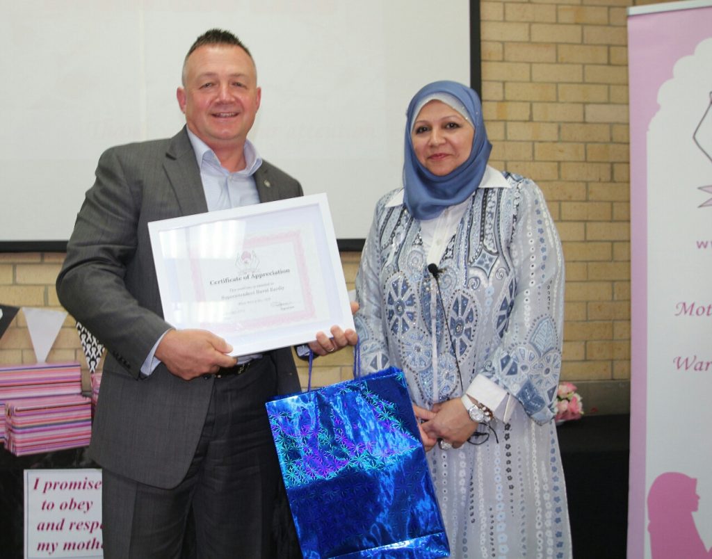 Superintendent Dave Eardly Receiving Token of Appreciation