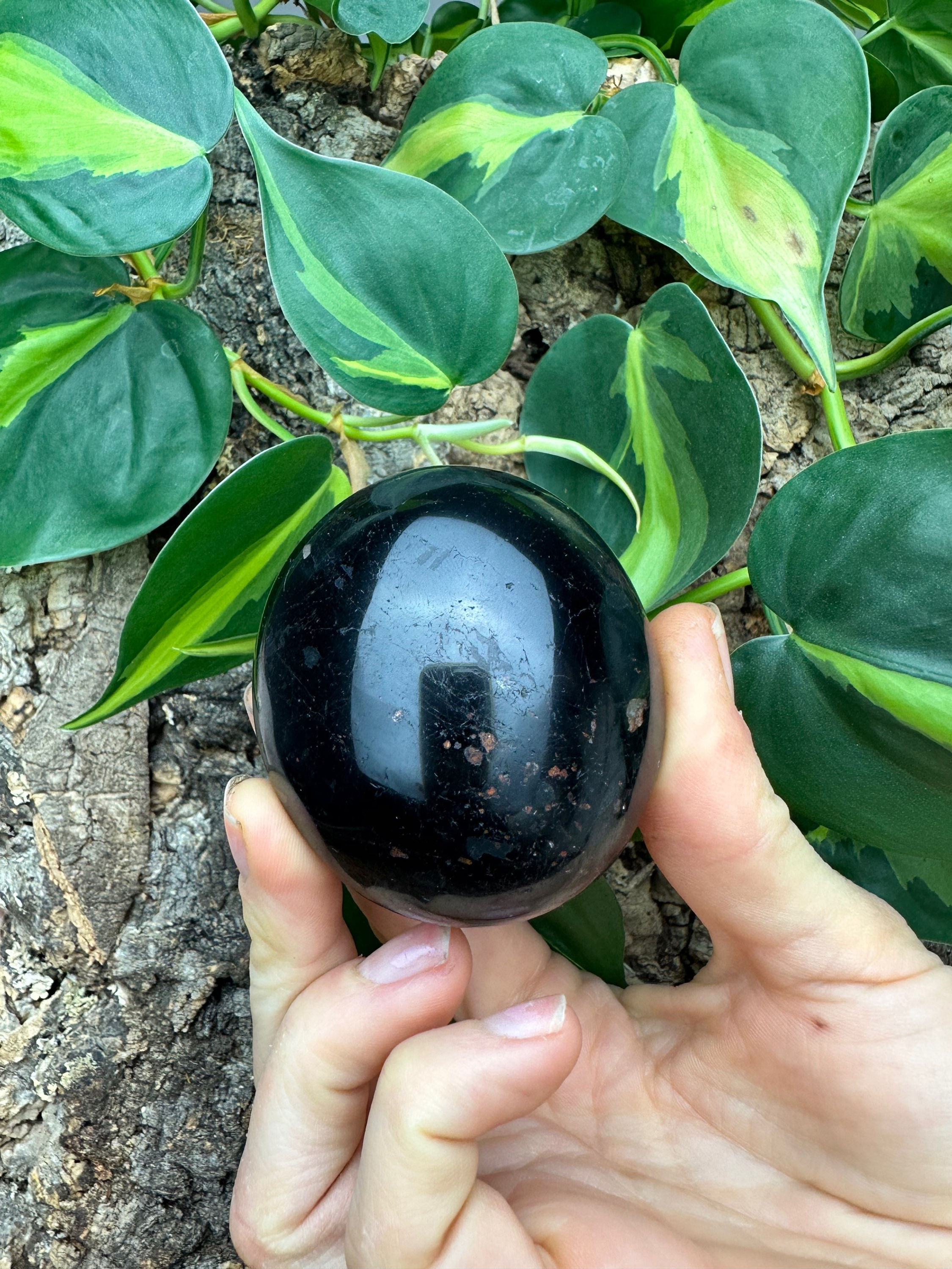 Black Tourmaline Palmstone 