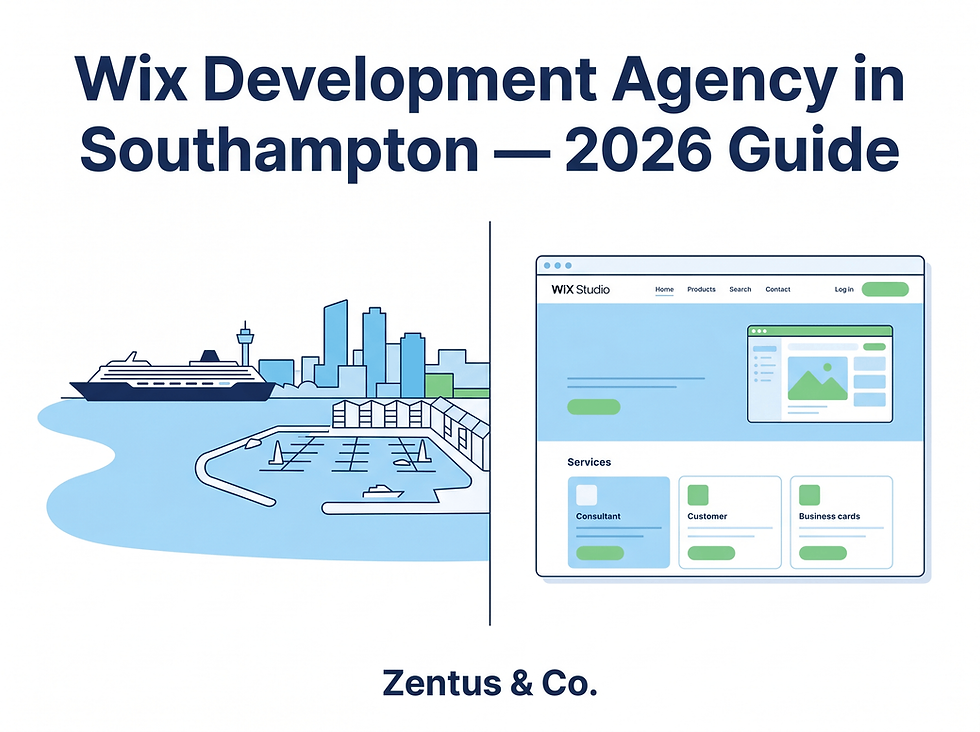 Wix development agency Southampton 2026 guide — Wix Studio website for South Coast businesses by Zentus Agency