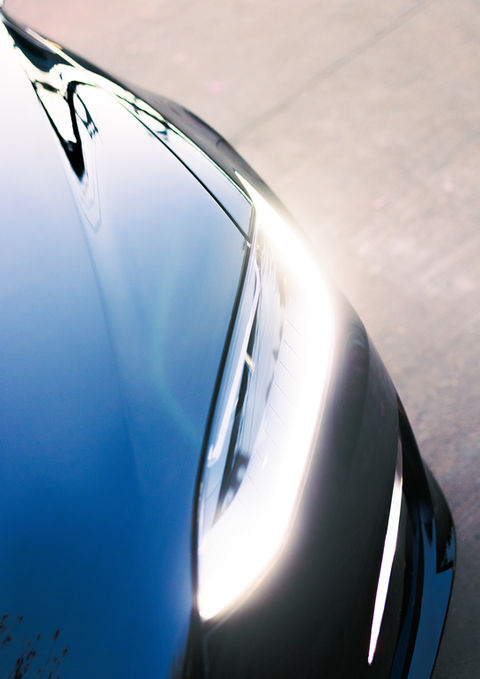 Shiny front headlights