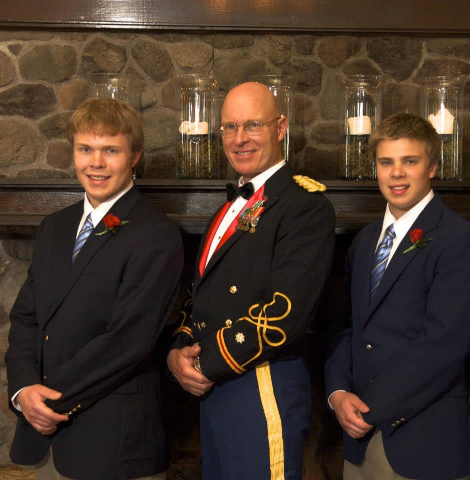 Left to Right: Son Matthew Shull, Mark Shull, and Son Morgan Shull