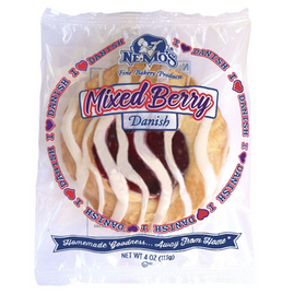 Mixed Berry Danish with Icing