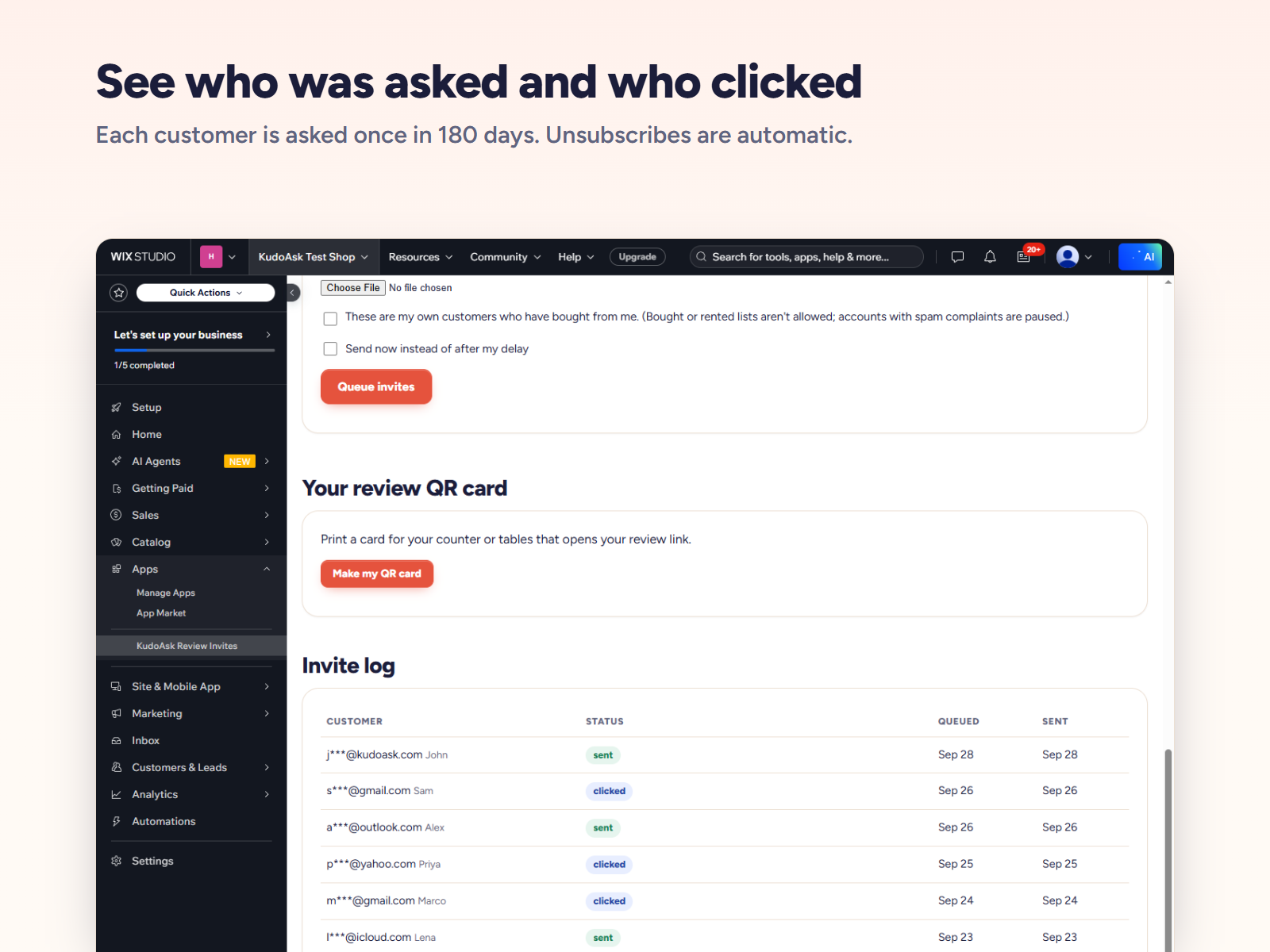 KudoAsk Review Invites screenshot 4