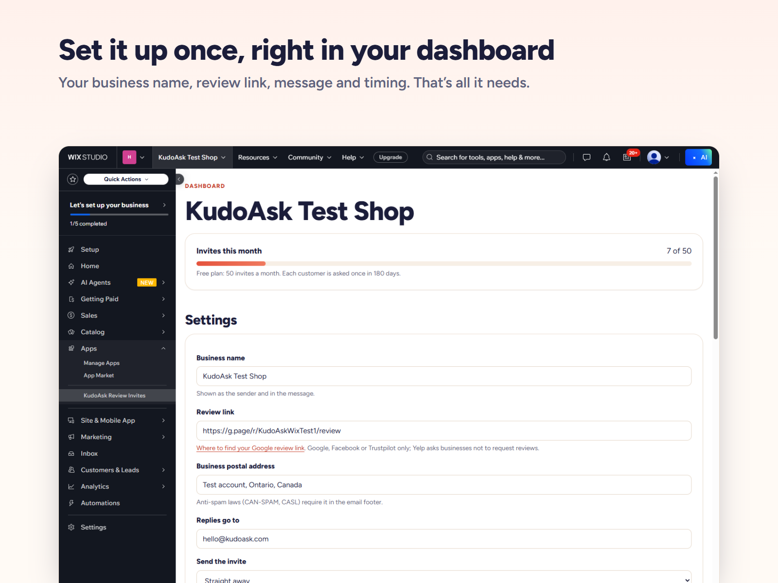 KudoAsk Review Invites screenshot 2