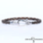 bracelet en crin de cheval fermoir fer à cheval en acier inoxydable argent