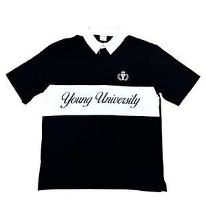 Oversize Polo shirt with emboidery snd screen