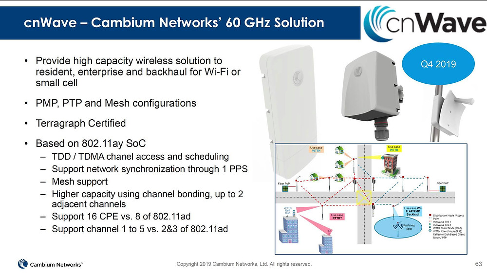 cnwave - cambium networks's 60 GHz solution